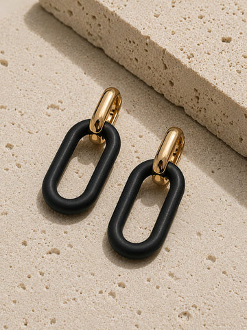 Niska Midnight Loop Statement Earrings