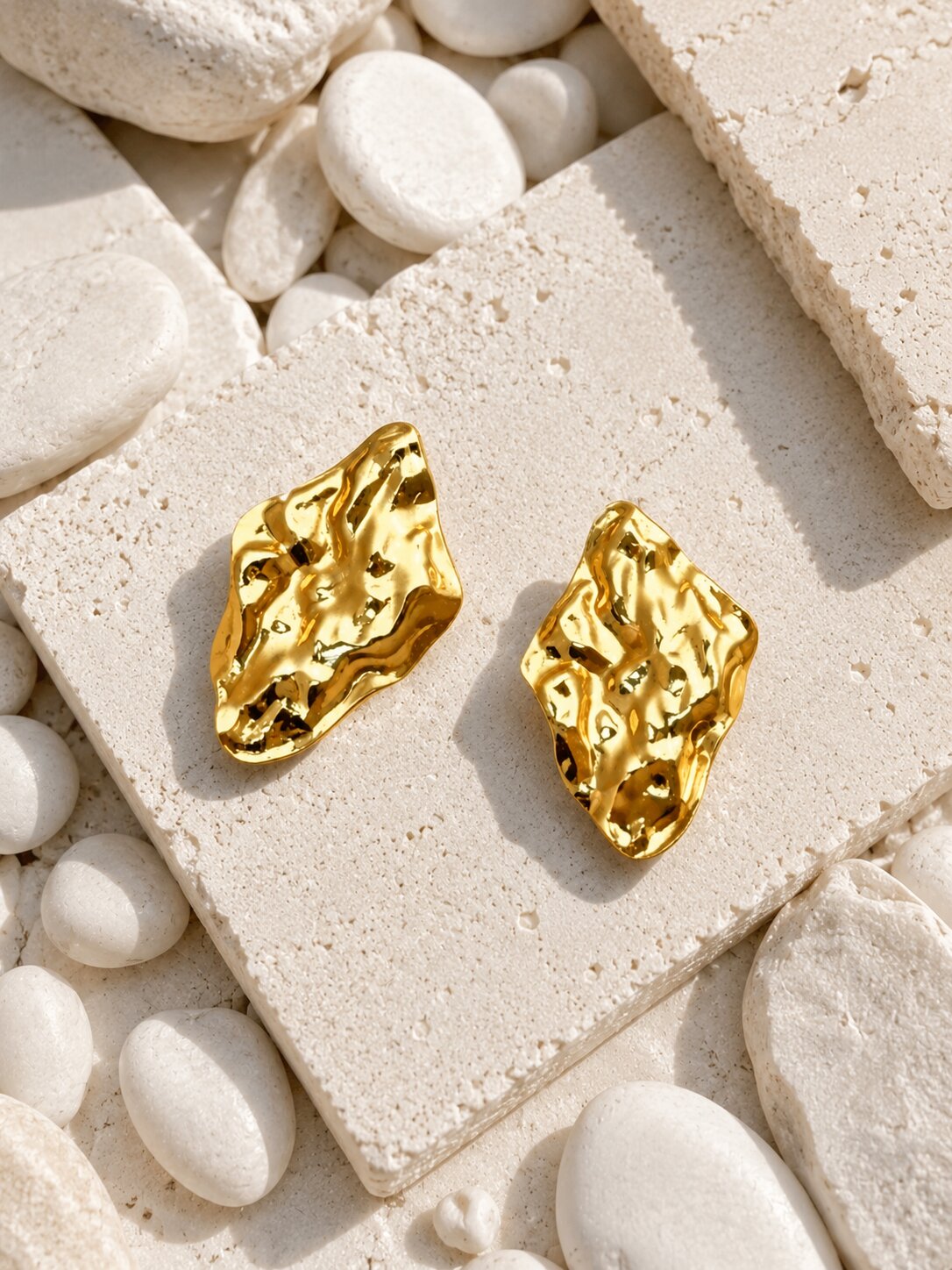 Niska 18K Gold Plated Stainless Steel Statement Earrings for Women
