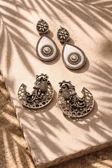 Niska Silver Drop Earrings