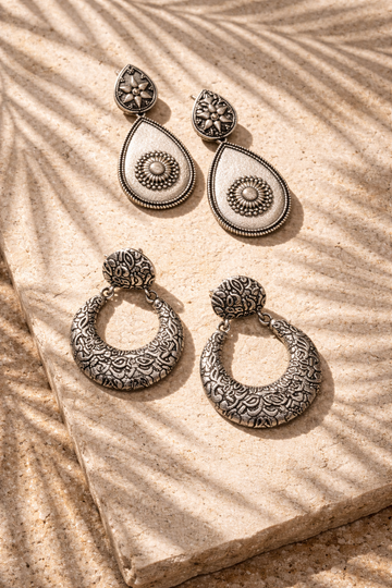 Niska Silver Drop Earrings