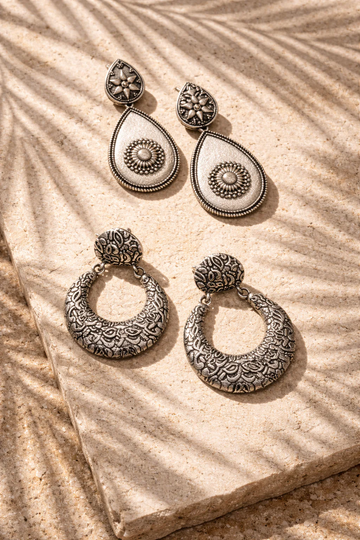 Niska Silver Drop Earrings