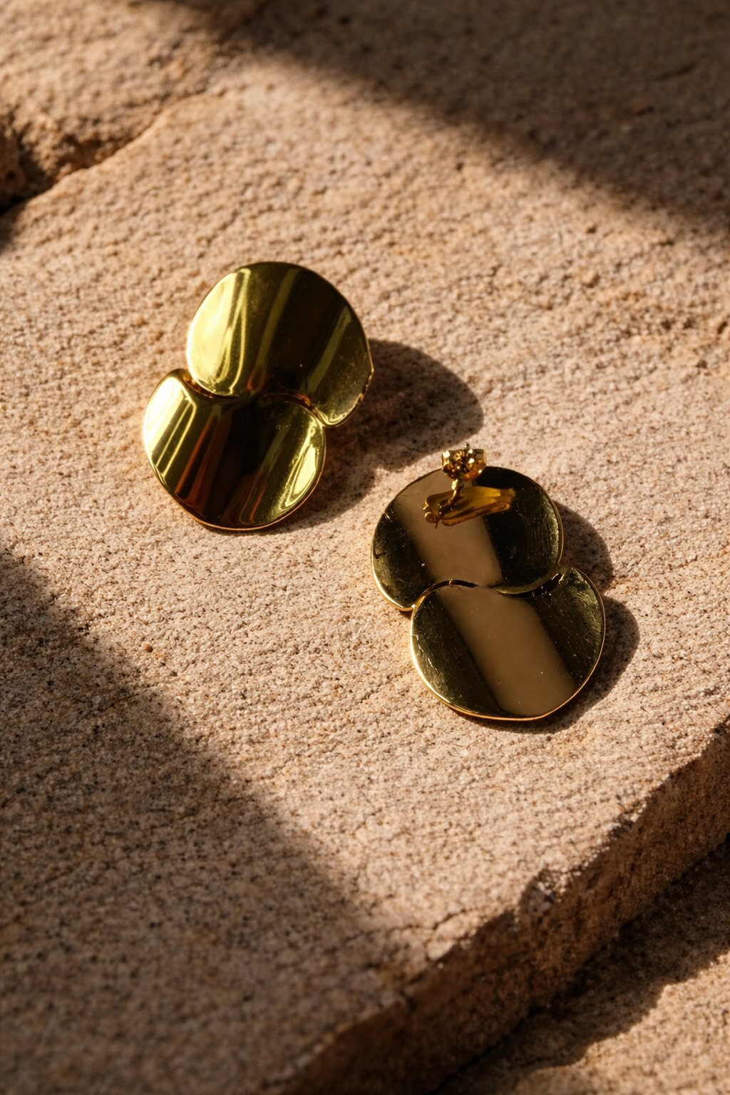 Gold-Plated Square Hoop Earrings