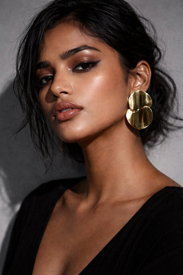 Gold-Plated Square Hoop Earrings