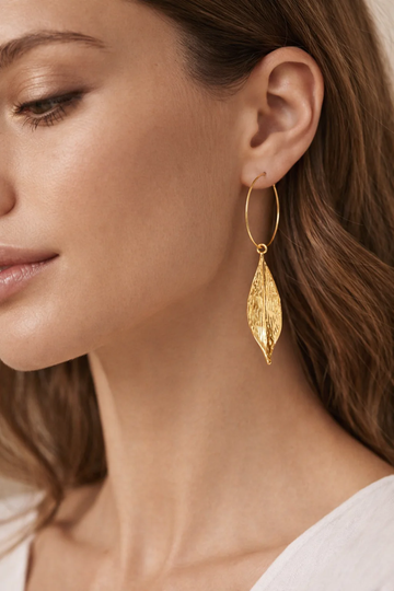 Elegant Romantic Cool Style Leaves Drop Earrings