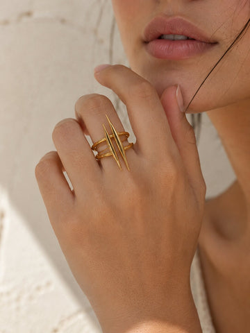 Niska Golden Anti Tarnish Earring