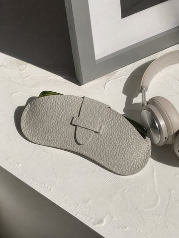 Grey Leather Sunglass Cover