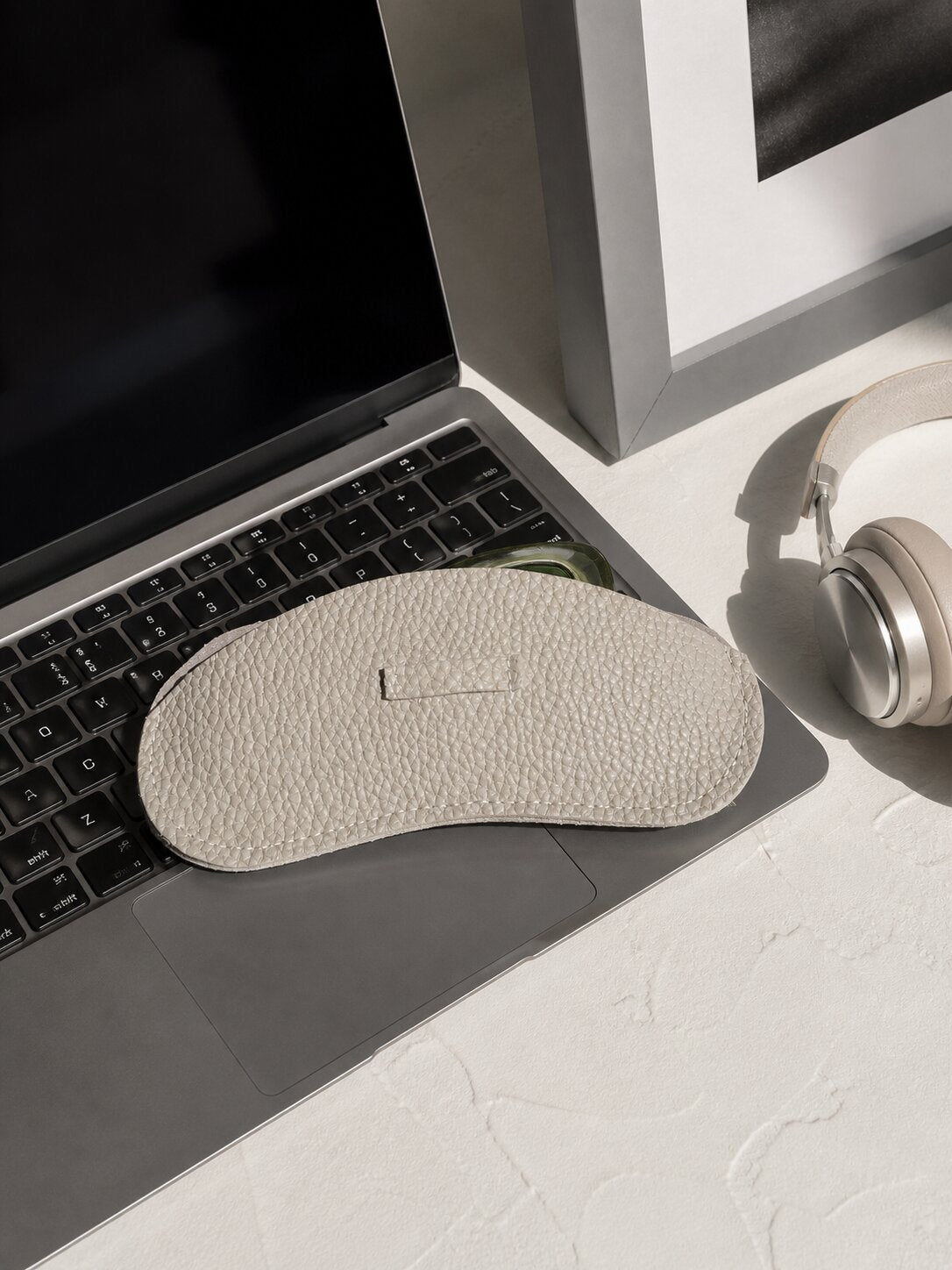 Grey Leather Sunglass Cover