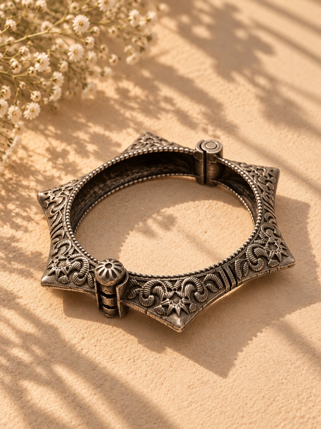 Niska Silver Replica Statement Bangle