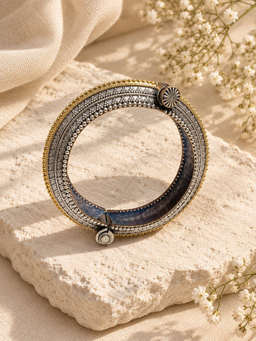 Dual-Tone Statement Bangle