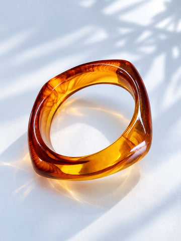 Amber Resin Statement Bangle