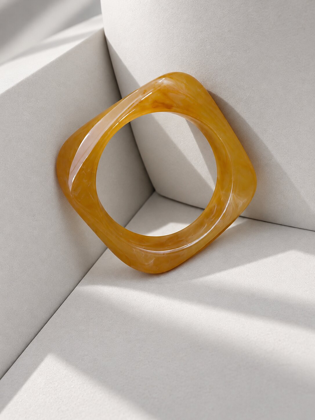Golden Amber Resin Bangle