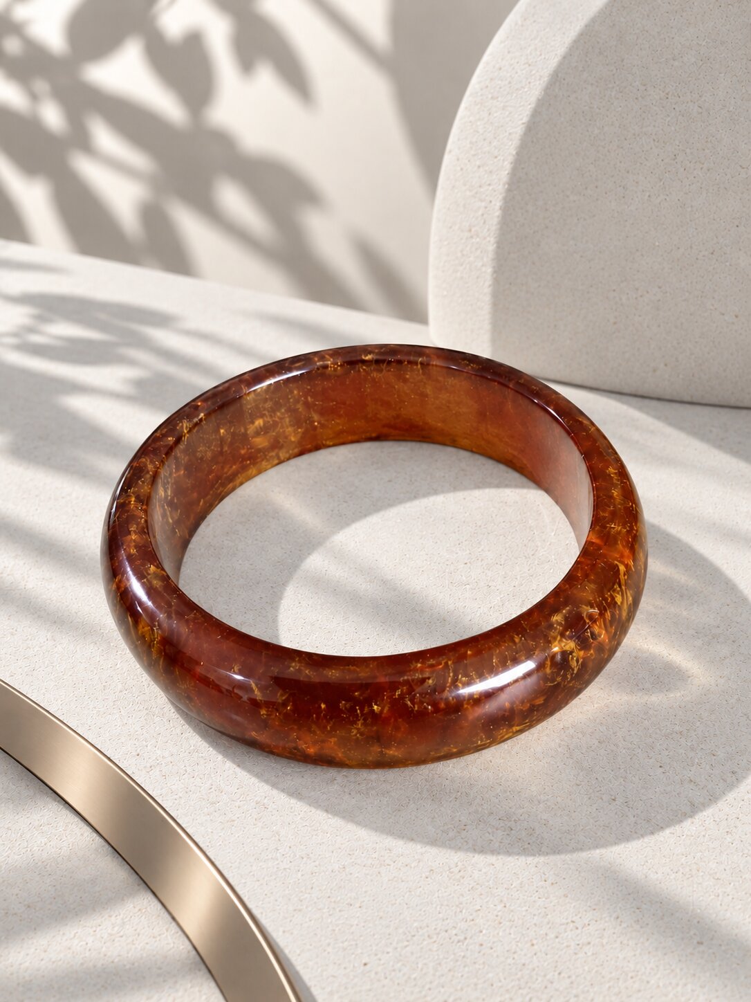 Honey Amber Resin Bangle