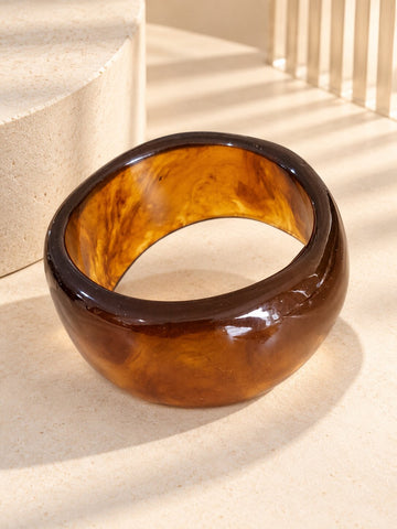 Amber Swirl Resin Bangle