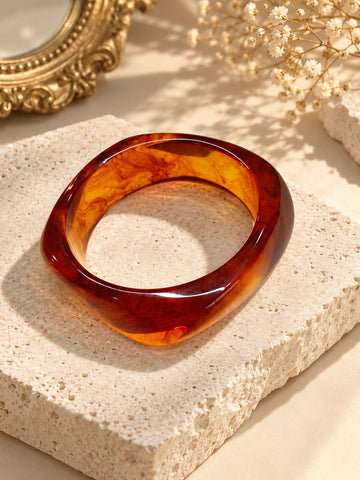 Amber Tortoiseshell Resin Bangle