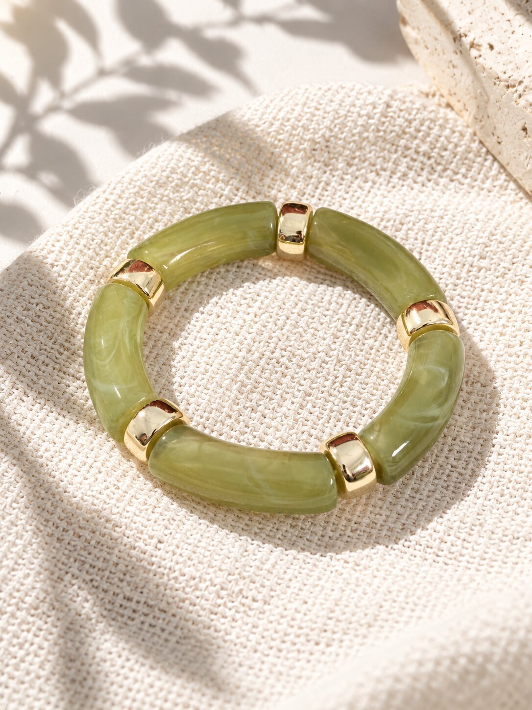 Olive Green Resin Bracelet