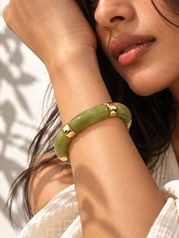 Olive Green Resin Bracelet