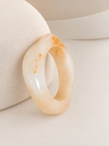 Ivory Marble Resin Bangle