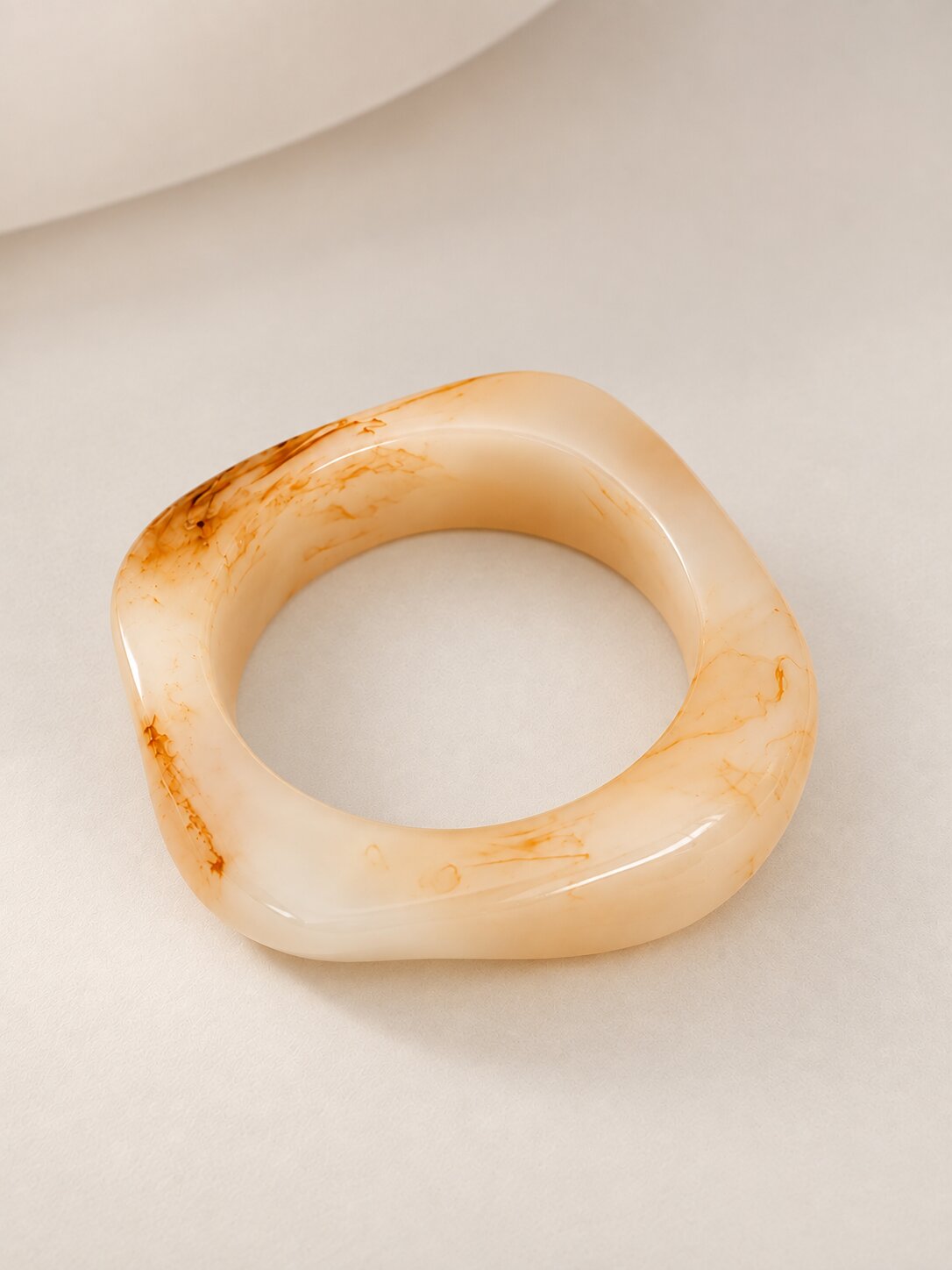 Ivory Marble Resin Bangle