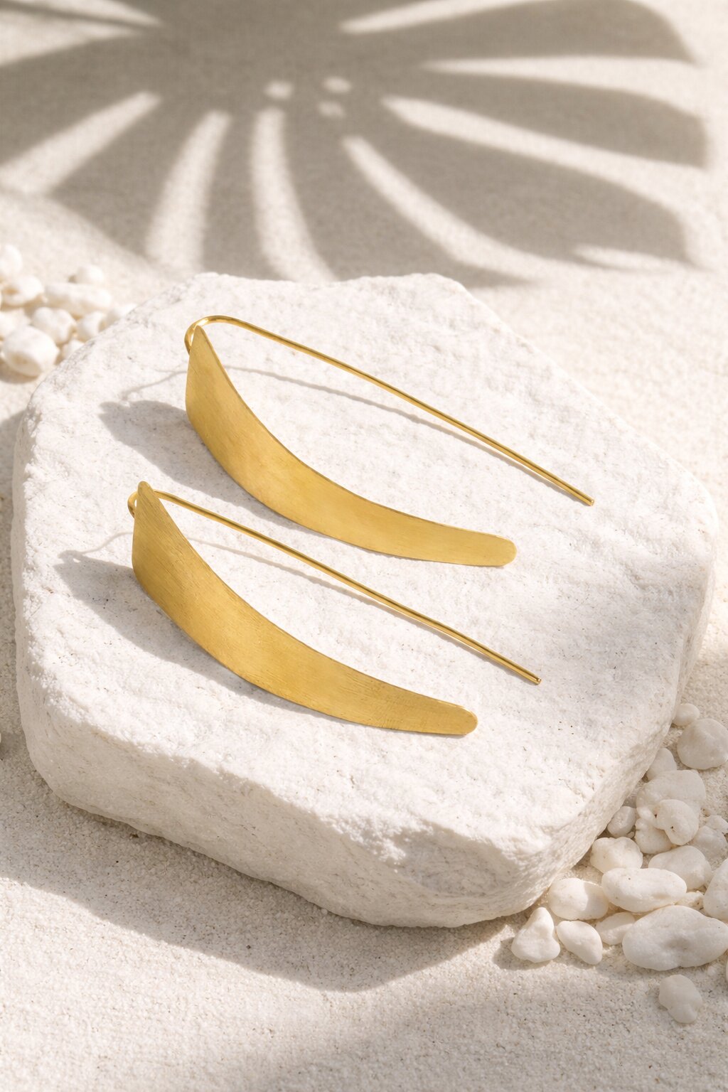 Niska Adelina Brass Statement Earrings