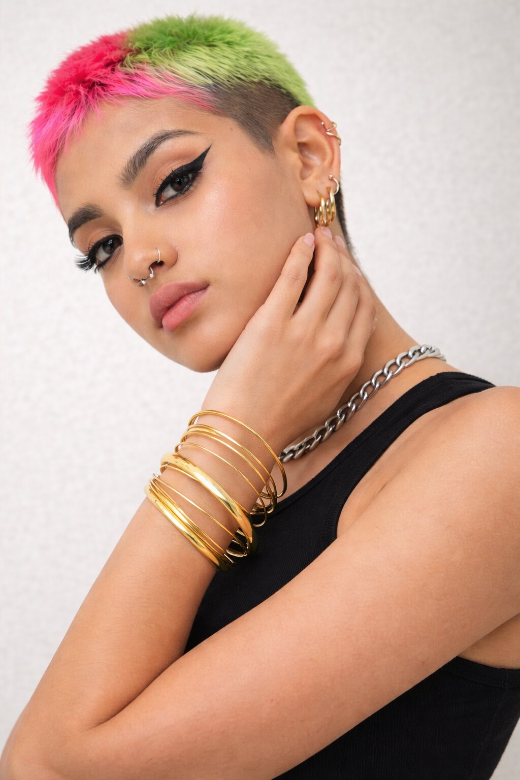 Ethnic Style Rhombus Twist Anti Tarnish Women's 6 pcs Bangle Set (Copy)