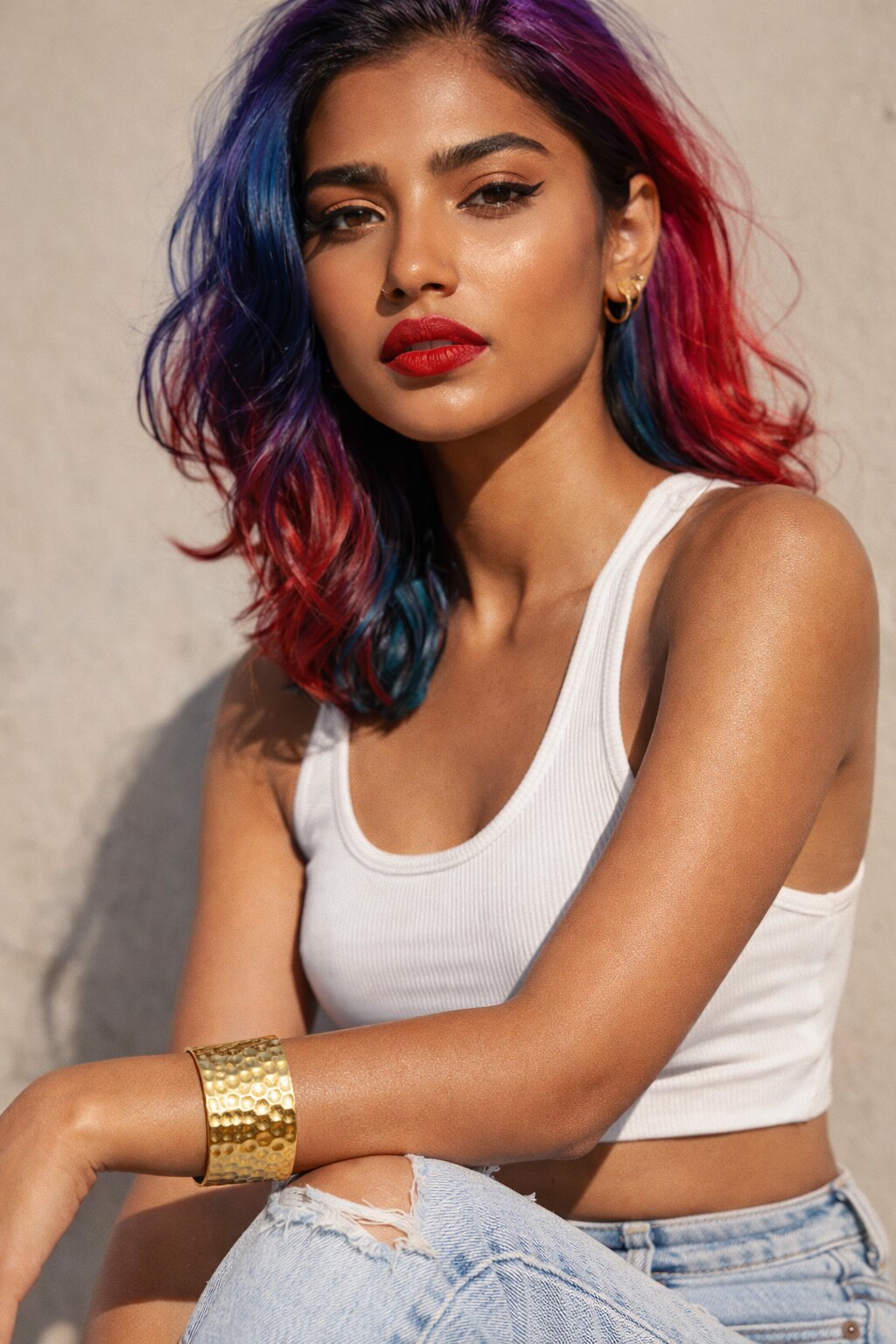 Niska Bold Bend 18K Gold Plated Anti Tarnish Cuff Bracelet