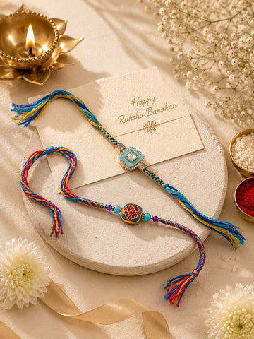 Niska Elegant Thread Rakhi Combo Pack