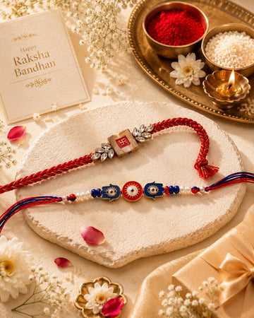 Niska Brother Special Designer Rakhi Combo