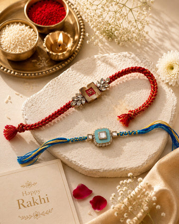 Niska Festive Blue Rakhi Gift Set