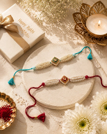 Niska Premium Designer Rakhi Set of 2