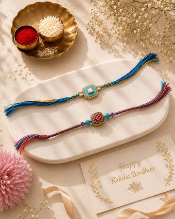 Niska Premium Handmade Rakhi Duo