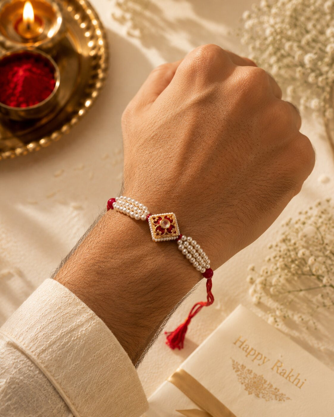 Niska Elegant Bhai Rakhi Gift Combo