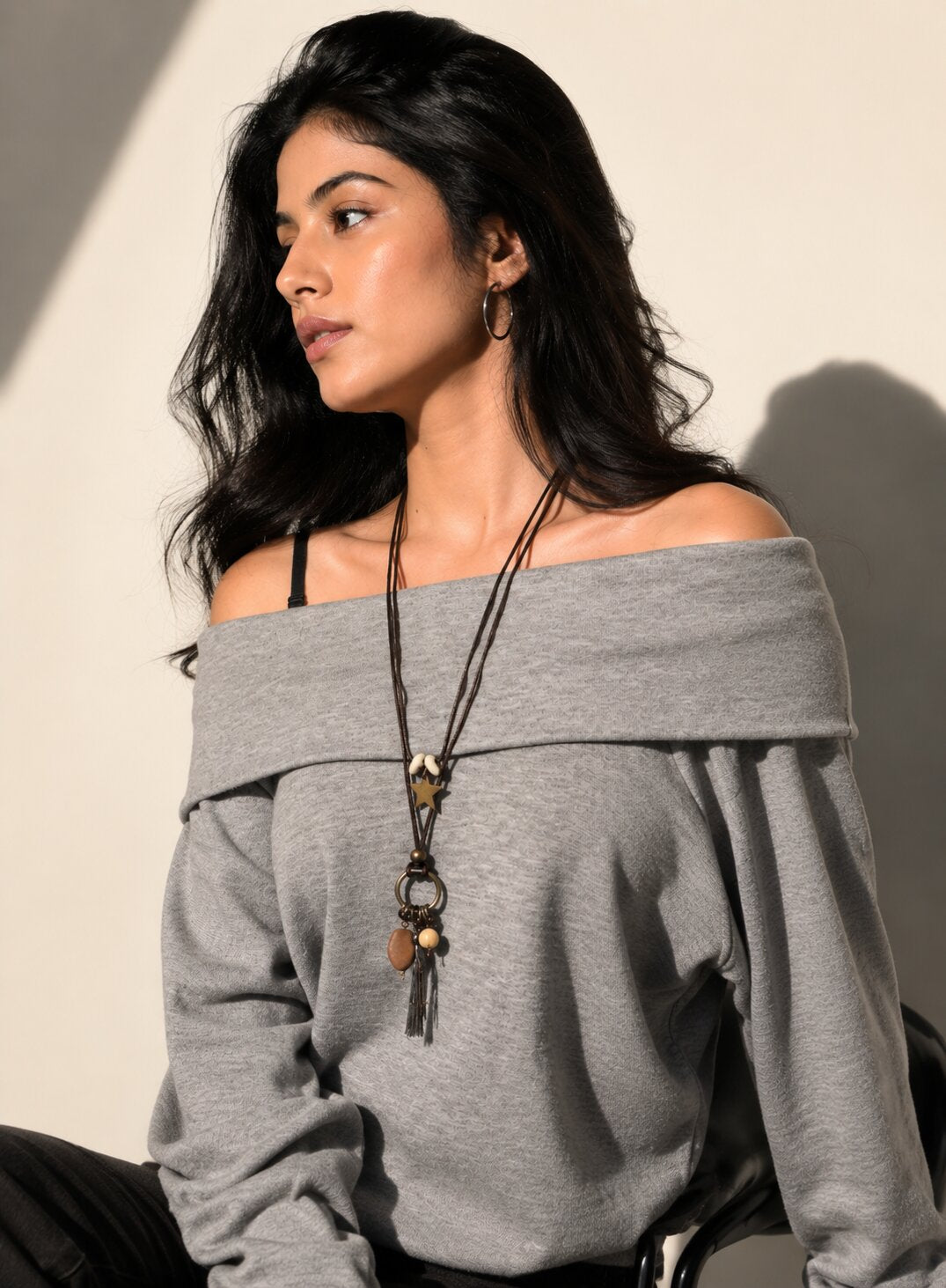 Black Onyx Adjustable Pendant Necklace