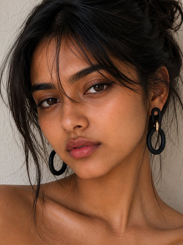 Niska Midnight Loop Statement Earrings