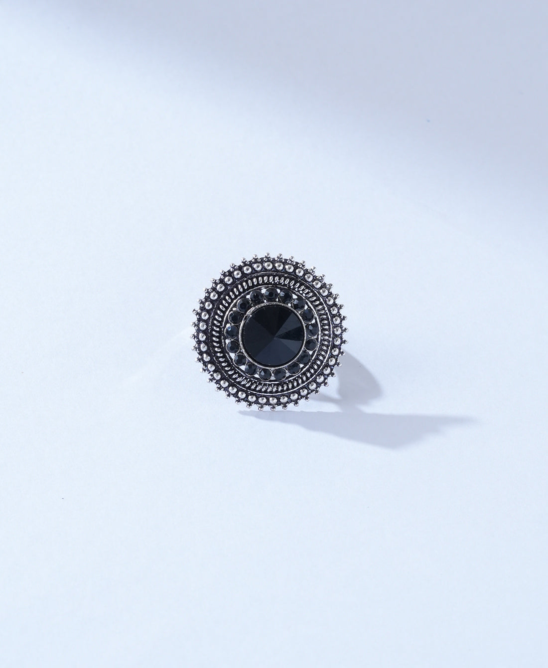 Niska Silver Oxidised Finger Ring