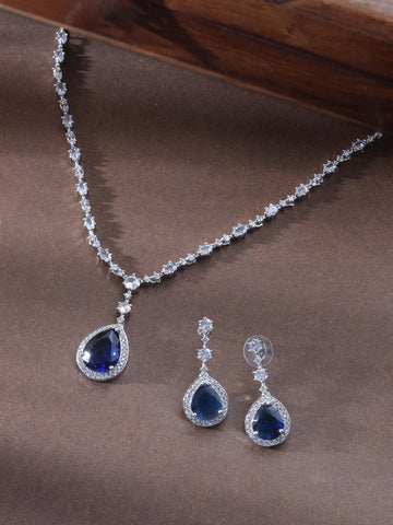 Bluel Stone Studded Jewellery Set