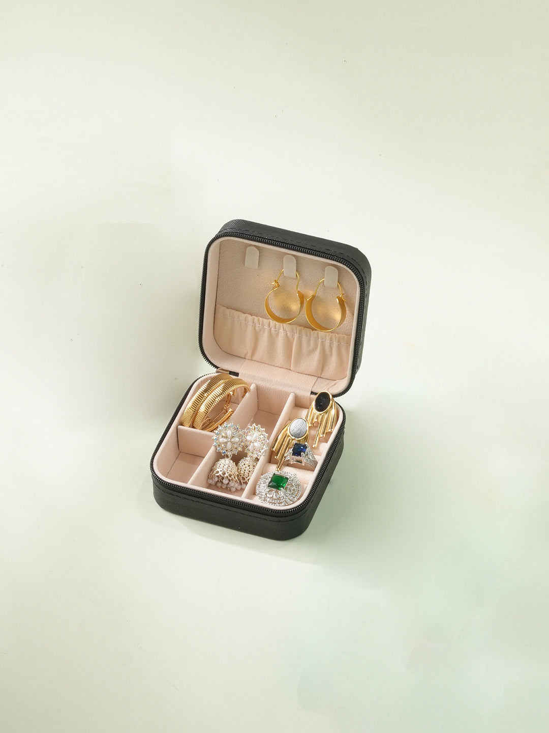 Black Textured Jewellery Organiser Pack Of Two