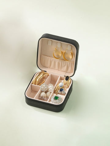 Black Textured Jewellery Organiser
