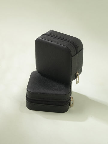 Black Textured Jewellery Organiser Pack Of Two