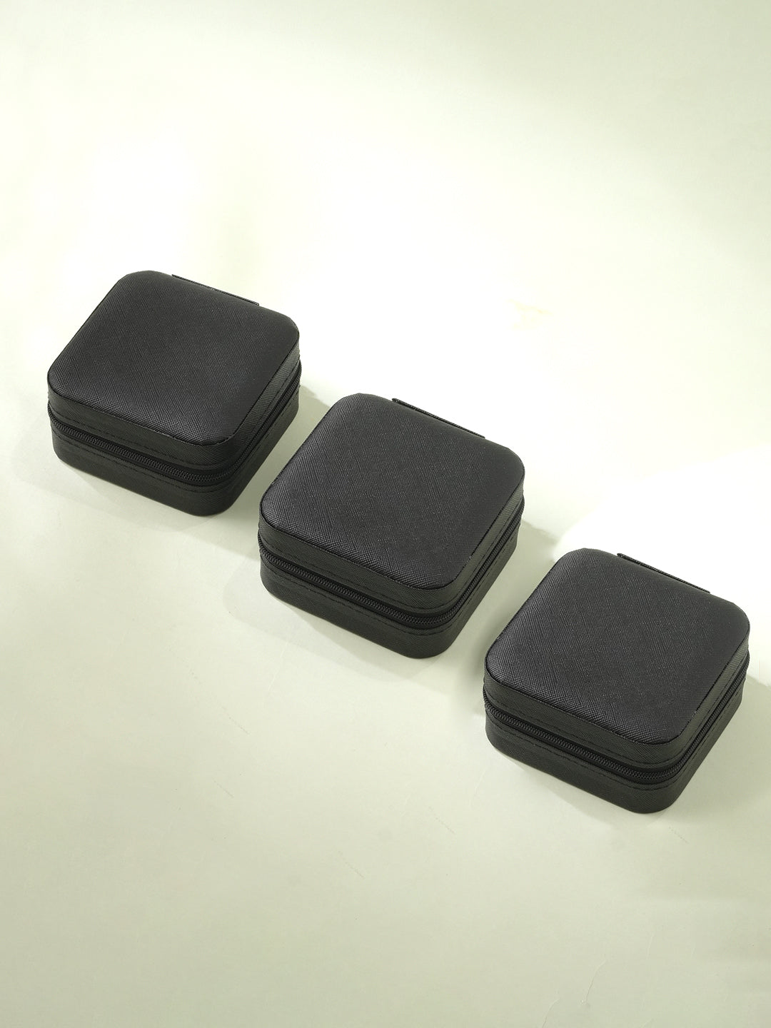 Black Textured Jewellery Organiser Pack Of Three