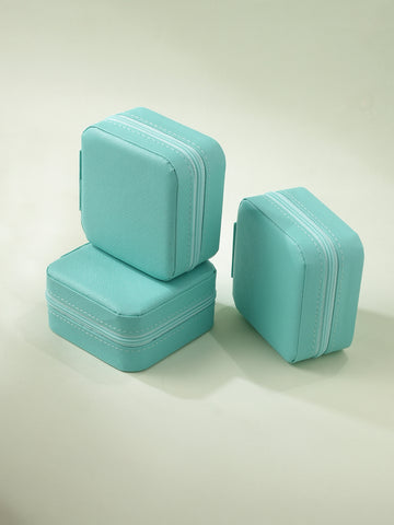 Green Textured Jewellery Organiser Pack Of Three