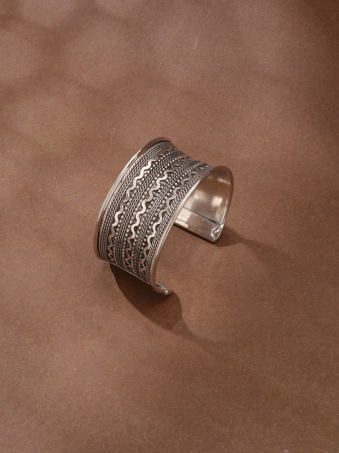 Niska Silver Oxidized Bracelet Cuff