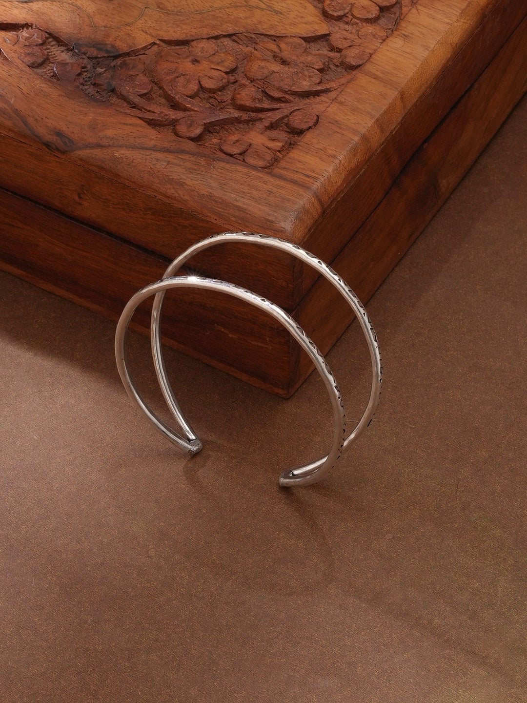 Niska Silver Oxidized Bracelet Cuff