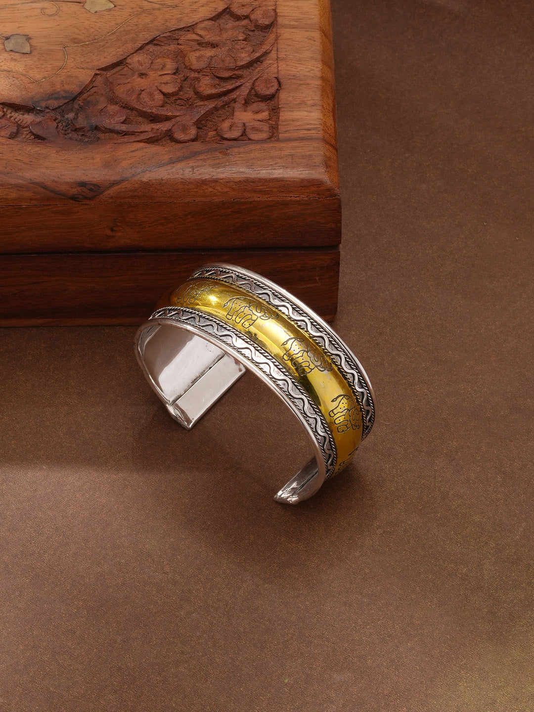 Niska Silver Oxidized Bracelet Cuff