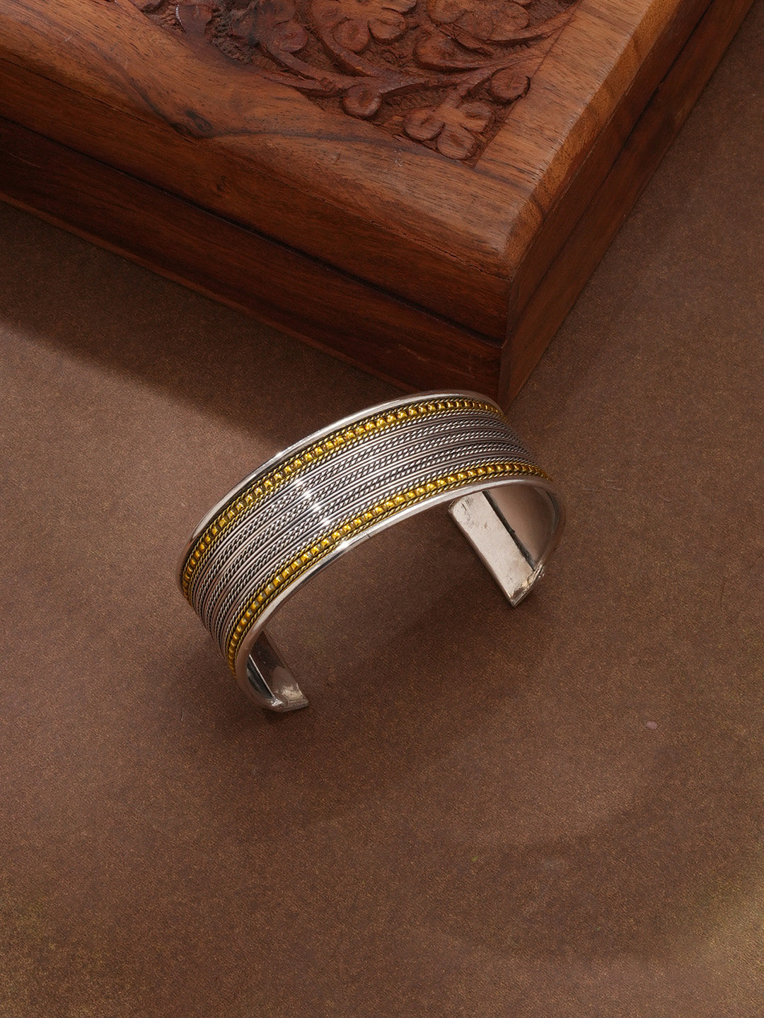 Niska Silver Oxidized Bracelet Cuff