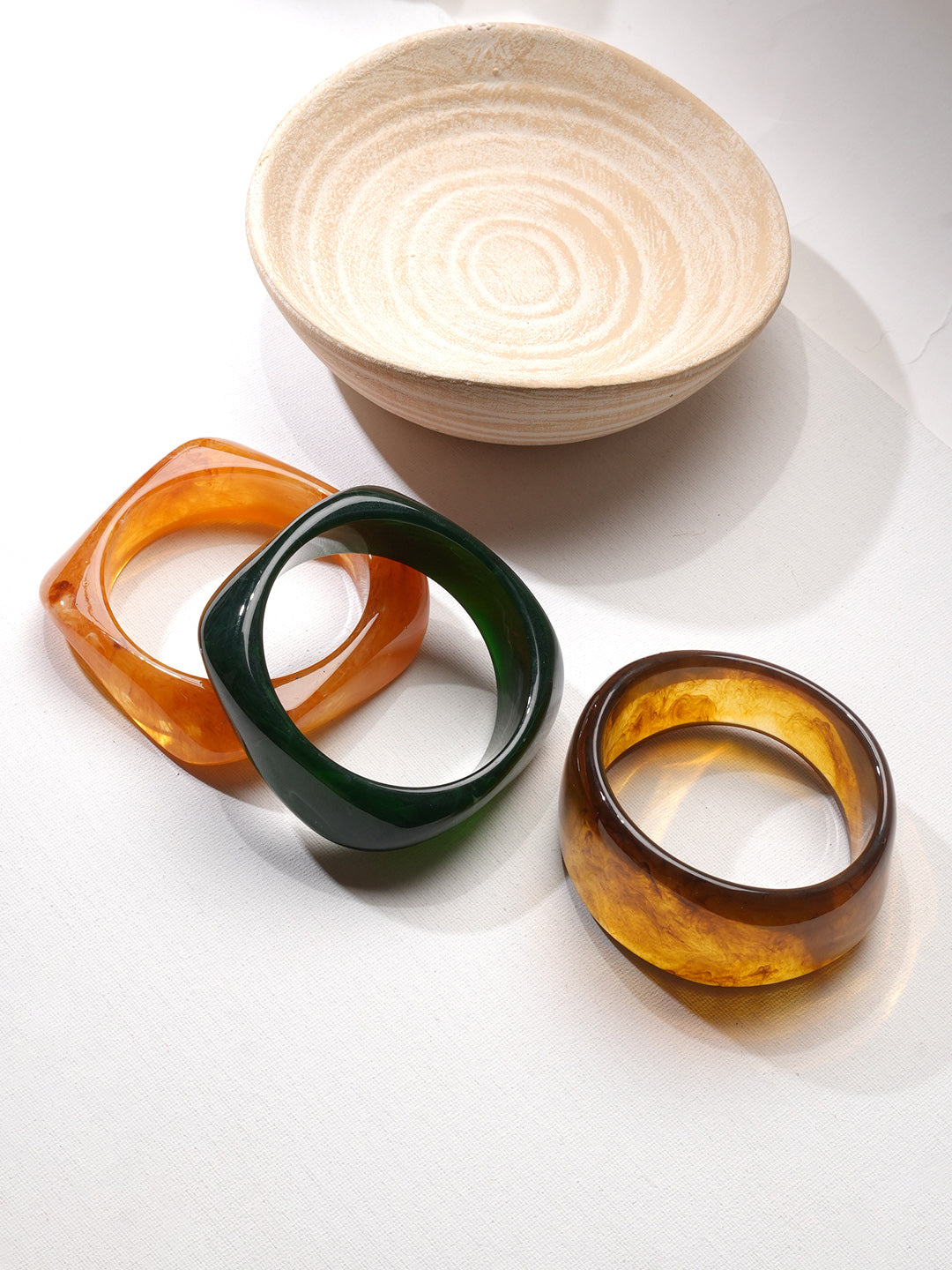 Ivory & Ember Resin Bangles
