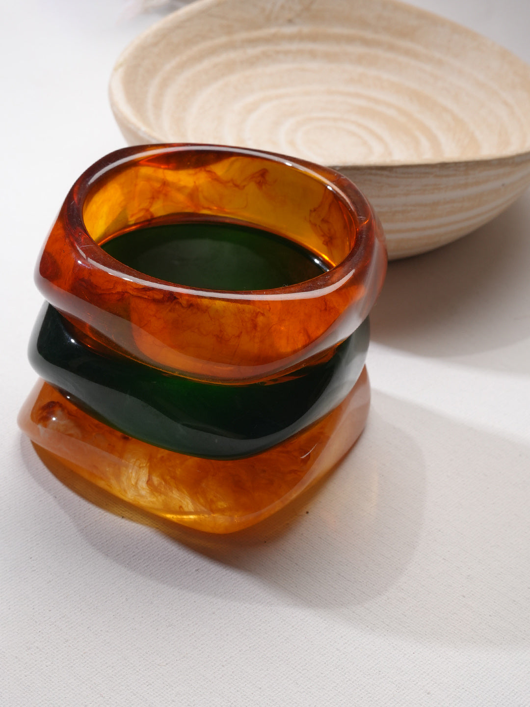 Ivory & Ember Resin Bangles
