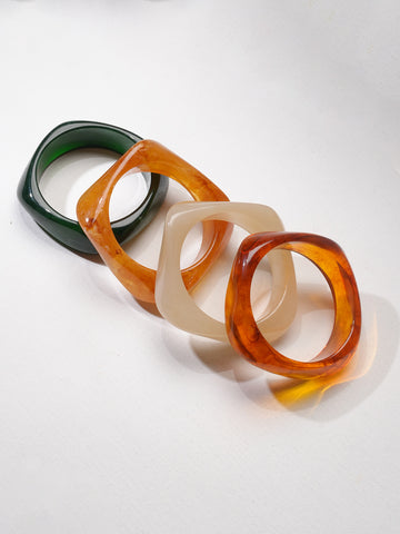 Ivory & Ember Resin Bangles