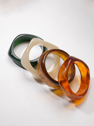Ivory & Ember Resin Bangles