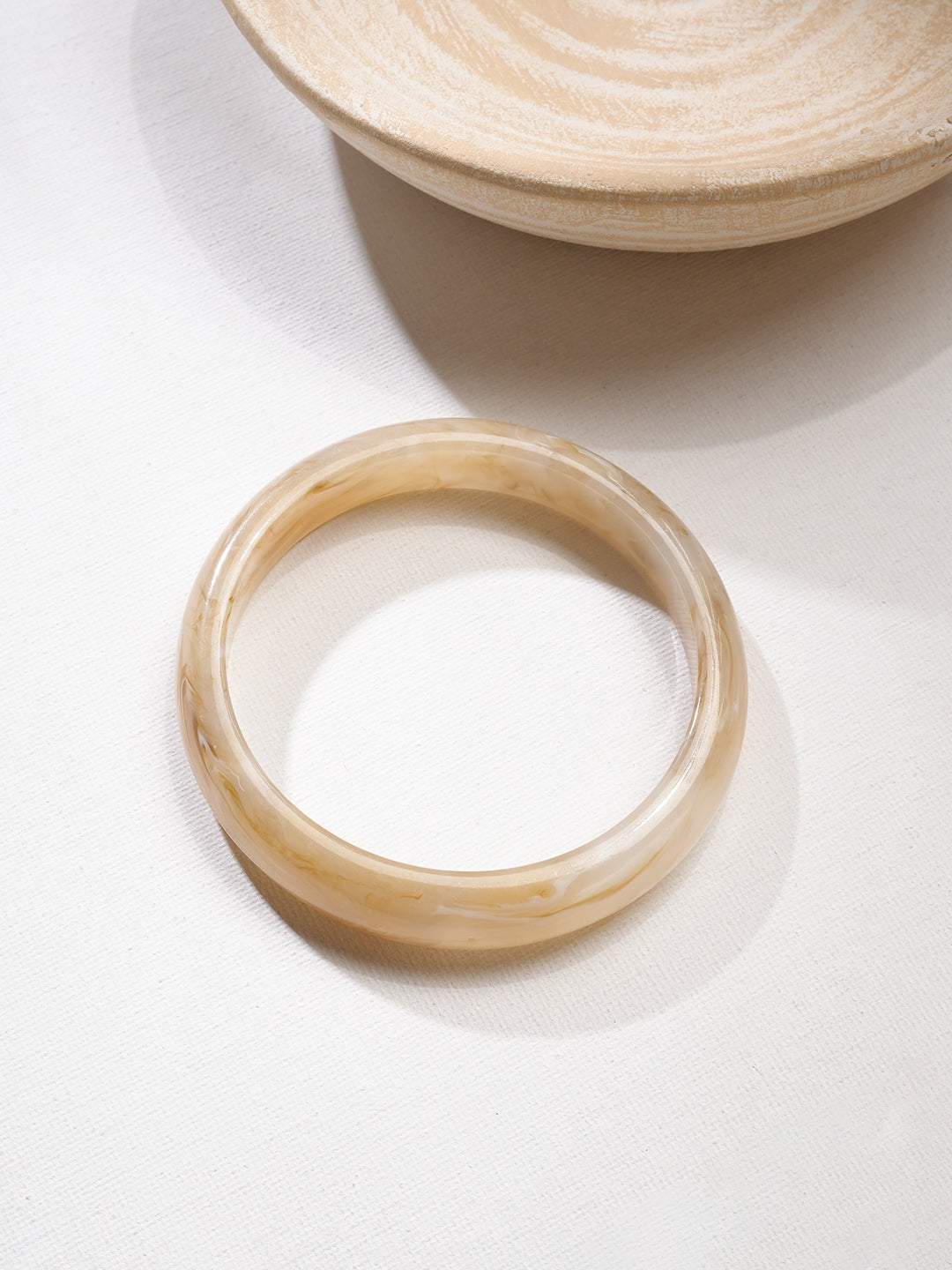 Niska Ivory Marble Resin Bangle