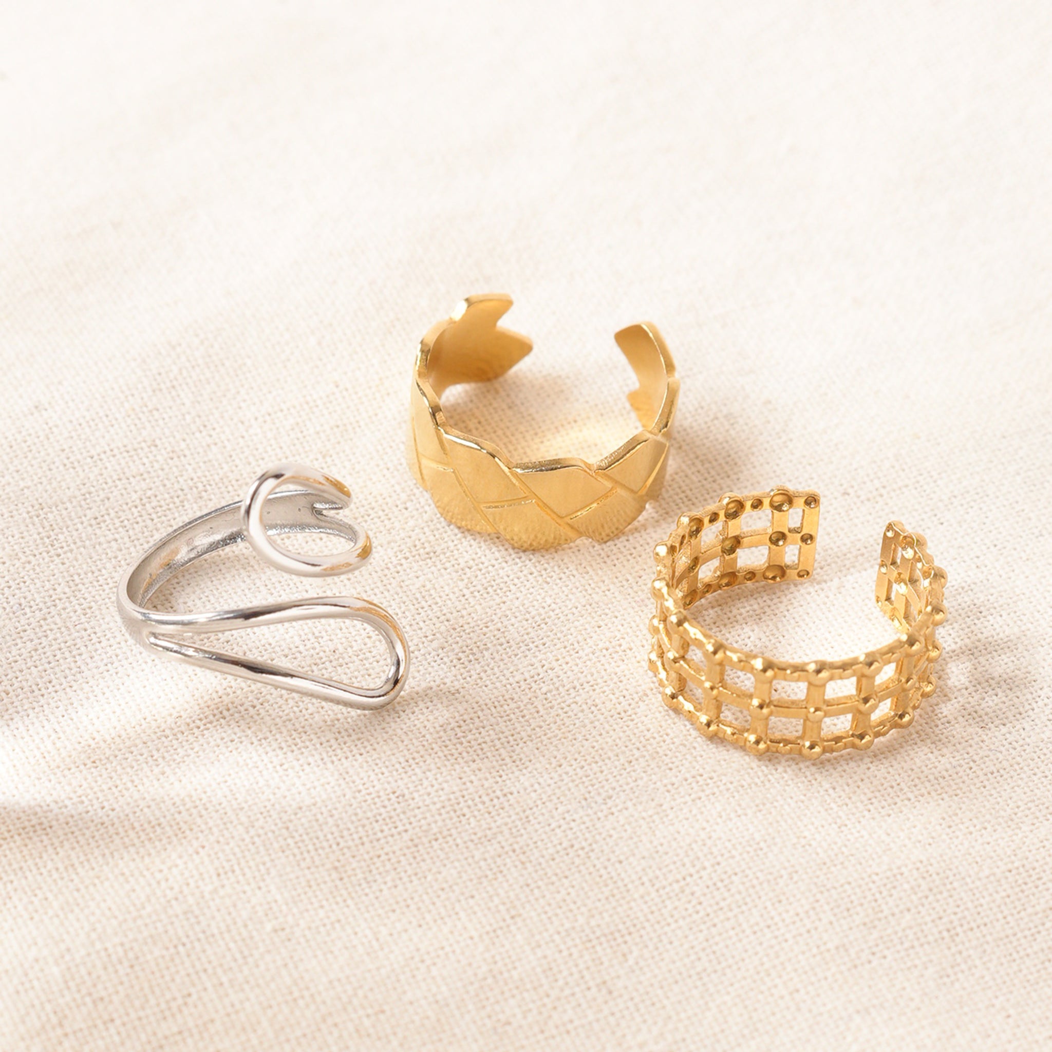Urban Chic Anti-Tarnish Ring-Set of 3 pieces